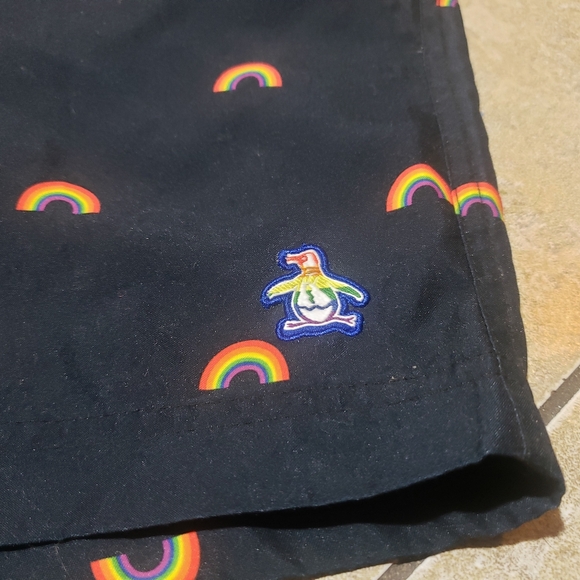 Original Penguin Rainbow Patterned Swim Trunks Size 34 - Picture 4 of 9